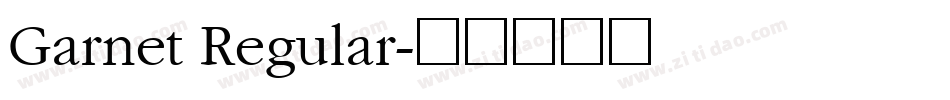 Garnet Regular字体转换